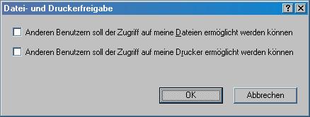 Deaktivieren Sie die Datei- und Druckerfreigabe.